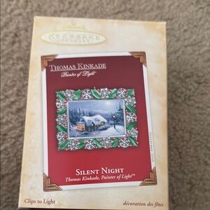 Thomas Kinkade Holiday Ornaments Red and Green
